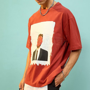 เสื้อยืดออกกำลังกายผ้าโพลีเอสเตอร์/ ผ้าฝ้ายระบายอากาศได้ดีสำหรับผู้ชายออกแบบลายพื้นแบบมืออาชีพพร้อมโลโก้ด้านหน้า - Product Image 3