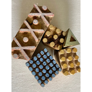 Juego de Sellos con Patrones de Puntos y Geométricos, Bloques de Madera Tallados a Mano para Tela, Arcilla y Papel al Mejor Precio - Product Image 1