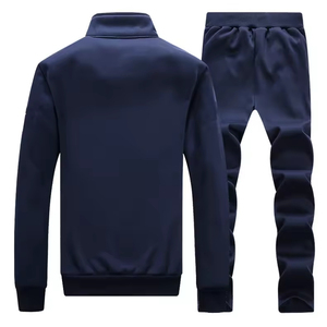 Cotton Polyester Jogger Tracksuit Streetwear Custom LOGO Stacked Tracksuit For Men Polyester Custom Men Sports <b>Jogging</b> Tracksuit - Product Image 4