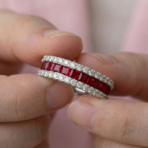 จีนโรงงานร้อนการออกแบบใหม่2021หรูหราเพชรแหวนหมั้นแฟชั่นเครื่องประดับทับทิมแหวนแต่งงานสำหรับผู้หญิง - Product Image 1