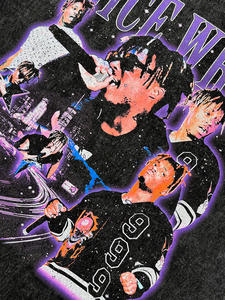 เสื้อยืดสีดำโอเวอร์ไซส์ออกแบบโลโก้ได้ตามที่ต้องการเสื้อยืดผู้ชายน้ำหนักมากเสื้อยืดพิมพ์ลายพัฟน้ำหนักมากผ้าฝ้าย100% - Product Image 4