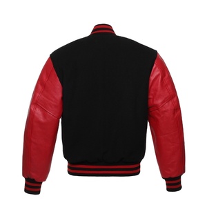 Veste universitaire courte imperméable 100% laine pour femmes, manches en cuir, fermeture à boutons, manteau d'hiver pour femmes, fabriqué en BS 2026 - Product Image 3