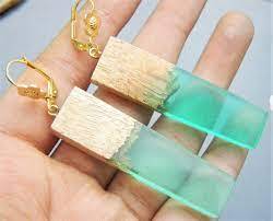 Pendientes Largos de Resina de Madera de Alta Calidad, Joyería de Moda para Chicas, para Bodas y Fiestas, Producto Hecho a Mano, Bonitos Pendientes - Product Image 5
