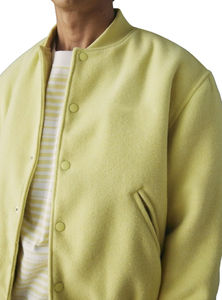 Veste universitaire en laine d'hiver pour homme avec broderie de lettres, style hip-hop, veste en laine épaisse et chaude, tailles plus disponibles - Product Image 3