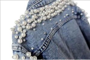 Veste matelassée en toile denim imprimée brute pour femme, avec extérieur en cuir véritable, respirante, séchage rapide, design personnalisable pour - Product Image 4