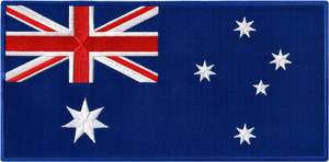 Parche bordado de la bandera de Australia, hierro australiano para coser en el emblema nacional, Bandera de Australia bordada - Product Image 2