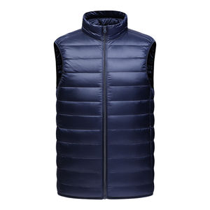 Nouveau Style à la mode col montant fermeture éclair sans manches sport gilet 100% Nylon coupe-vent doudoune personnaliser imprimé hommes Streetwear - Product Image 5