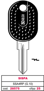 Chiave per Auto Asc Ssa4rp (g.Vak 0) Sispa - Product Image 1