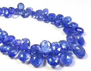 Haute Qualité 100% Naturel Bleu Tanzanite Perles 9 \ "Strand 6-11mm Africain Tanzanite Poire Perles À Facettes pour Bijoux - Product Image 3