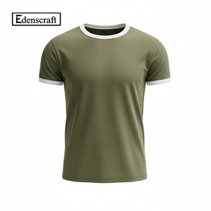 Camisetas Lisas de Color Sólido para Hombre, Manga Corta, Cuello Redondo, Corte Regular, Formales, Antiarrugas, Personalizadas al por Mayor - Product Image 2