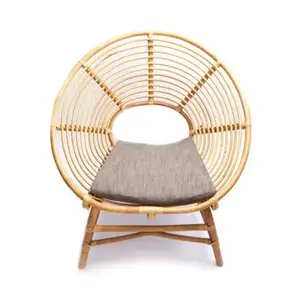 Vendita calda rotazione Rattan Outdoor Outdoor Leisure Chair cuscini Papasan reclinabile Wicker Papasan Rattan Chair prezzo più basso 99GD