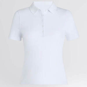 Camiseta Polo de Golf al por Mayor para Mujer, Manga Corta, Cuello en V, Ajustada, Transpirable, de Secado Rápido, Ropa Deportiva Informal - Product Image 2