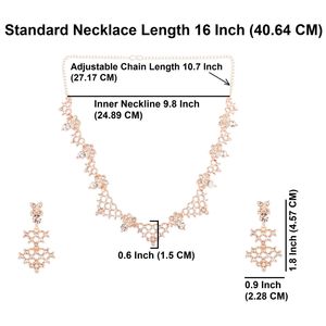 Indian Wholesale Jewellery Floral Rhinestone Crystal Collar Necklace Wedding <b>Bridal</b> Jewellery Dangle <b>Earring</b> Foer women, Gold - Product Image 3