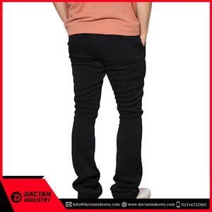 Pantalon évasé en toile polyester/coton pour homme, de haute qualité, en molleton, couleur argent, léger, taille haute, style décontracté, poches latérales - Product Image 2