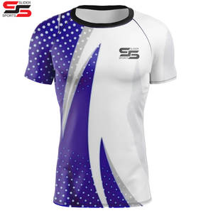 OEM Design Compression <b>MMA</b> <b>Rash</b> <b>Guard</b> Custom Logo Heat-Transfer Printed Breathable Anti-UV Unisex <b>Rash</b> <b>Guard</b> - Product Image 1