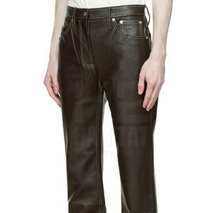 กางเกงหนังผู้ชายคุณภาพดี สวมใส่สบาย ทนทาน หนังแท้นุ่ม ดีไซน์ทันสมัย เหมาะสำหรับใส่ลำลอง - Product Image 4