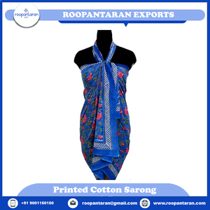 ชุดว่ายน้ำคอร์นฟลาวเวอร์สีฟ้าสำหรับผู้หญิงชุดว่ายน้ำออกกำลังกายผ้าโสร่งพิมพ์ลายแบบคอร์นฟลาวเวอร์จากอินเดีย - Product Image 6