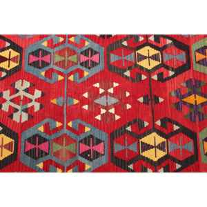 Alfombra Turca de 6.3x10.2 pies, Alfombra Grande Vintage, Alfombra de Lana con Diseño Floral Rojo - Product Image 3