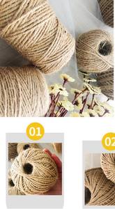 Hilo de yute de cáñamo de color natural 100%, hilo de rollo de patrón crudo de Bangladesh - Product Image 3