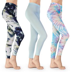 Leggings Tie Dye pour femmes pantalons de salon et de yoga décontractés athlétiques Double brossé 4 voies extensible confort ultime et doux au beurre - Product Image 1