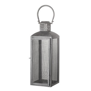 Linterna de Metal cuadrada chapada en plata moderna hecha a mano para decoraciones navideñas, para dormitorio, habitación de invitados, pasillo, hogar o Hotel - Product Image 1