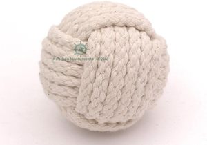 Boule de coton rustique en corde de jute nautique sphère décorative vintage pour vase, plateau, bol et décor de table à la maison - Product Image 5