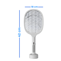 Raket Pembasmi Nyamuk Listrik Isi Ulang ELE-GATE HOG.10.P dengan Lampu LED Cahaya UV 360-400nm