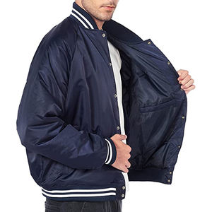 Diseño personalizado OEM satén Varsity chaqueta Unisex Bomber Streetwear estilo béisbol chaqueta de alta calidad moda prendas de vestir exteriores - Product Image 2