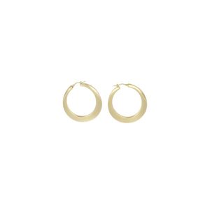 Joyas Premium de alta calidad Made in Italy Aros planos redondos de plata chapados en oro de 18 kt para mujeres casuales pero también románticas - Product Image 3
