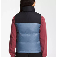Gilet matelassé pas cher pour femme, automne-hiver, imperméable, col montant, sans manches, écologique, polyester/nylon, couleur personnalisable