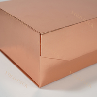 Boîte en carton rigide recyclable avec fermeture magnétique de qualité supérieure, logo en relief, pour l'emballage de bijoux et de montres de luxe