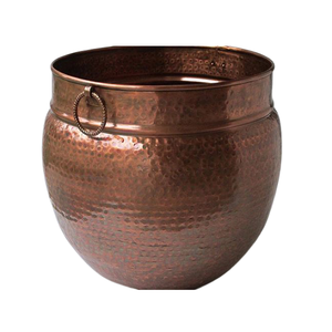 Round Shape Customized Size Hanging <b>Planter</b> With Deluxe Quality Copper Plant Pot For <b>Garden</b> Decor Accessories - Product Image 5