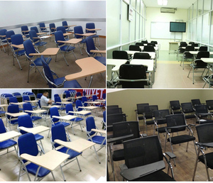 Chaises de formation rembourrées et pliantes de bureau en métal durable et confortable au design moderne Nouveau style utilisé dans les salles de formation des écoles - Product Image 6