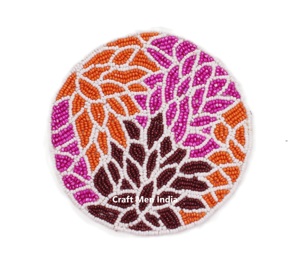 Nueva llegada posavasos de sandía con cuentas hechos a mano decoración de mesa vibrante para bodas, fiestas y hogar - Product Image 4