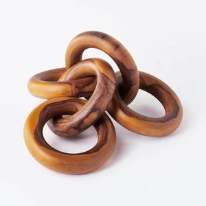 <b>Home</b> Art Deco Hand Carved Eco-Friendly Natural Wood Chain Link Decor Outdoor Use for Office by ArtisanVibe - Product Image 5