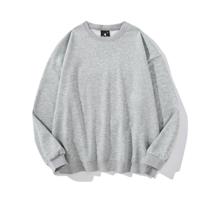 สเวตเชิ้ตของผู้ชายผ้าคอตตอนออร์แกนิก100% สเวตเชิ้ตขนแกะว่างเปล่าขนาดใหญ่ออกแบบได้เองใส่ได้ทั้งชายและหญิงบล็อกสีพื้น - Product Image 5