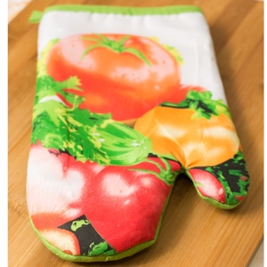 ถุงมือผ้าฝ้ายลายจุดพิมพ์ลายนกแก้วสีเขียวดีไซน์ใหม่สำหรับใช้ในเตาอบ - Product Image 6