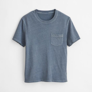 Wholesales O Neck T-Shirts Men Women Blue Color T- Shirt Street Wears T- Shirt Custom Size & Design <b>Logo</b> T Shirts for Unisex - Product Image 1