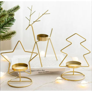 Accesorios de mesa Soporte de vela Diseño moderno Portavelas temático de Navidad para la venta caliente Portavelas festivo - Product Image 2