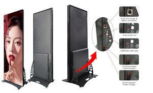 Xách tay p2.5 hai mặt miễn phí đứng <span class=keywords><strong>LED</strong></span> Poster màn hình trong nhà/ngoài trời có thể gập lại hiển thị kỹ thuật số cho trung tâm mua sắm thang máy - Product Image 5