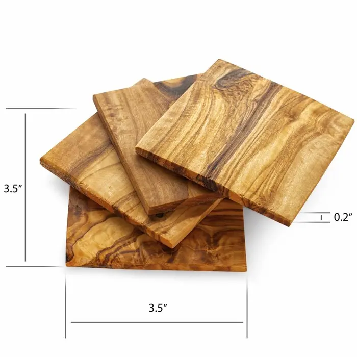 Wholesale Prices Coasters with Wooden Made & Square Shaped For Table Decoration Uses By Indian Exporters