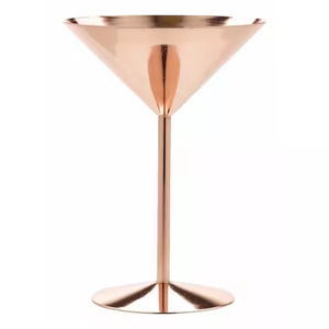 Pure <b>Copper</b> <b>Wine</b> <b>Glass</b> round Stainless Steel Champagne Flute with Ayurvedic Health Benefits - Product Image 1