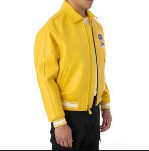 2024 Top vente Avirex hommes noir Bomber veste en cuir de haute qualité en cuir de vache véritable grande taille pour la saison de printemps - Product Image 2