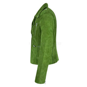 Veste en cuir suédé pour femmes à bas quantité minimale de commande Vente directe d'usine Veste en cuir suédé de mode pour femmes - Product Image 3