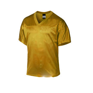 Camiseta de fútbol americano transpirable de poliéster 100% de secado rápido de buena calidad, camiseta de fútbol americana lisa con cuello en V - Product Image 1