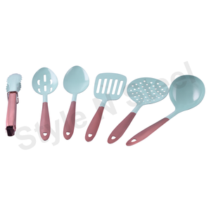 Juego de utensilios de cocina de dos tonos, utensilios de cocina, cuchara de cocina, espátula, juego de utensilios de acero inoxidable - Product Image 1