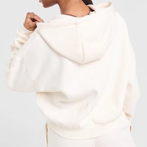 Sudaderas Casuales Blancas para Mujer con Logotipo Personalizado de Alta Demanda, Diseño Vintage, Ropa de Abrigo, Sudadera con Capucha, Estilo Urbano, Invierno - Product Image 2
