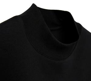 OEM Custom <b>Mock</b> Neck Blank Plain French Terry Oversized 100% Cotton Drop Shoulder Pullover Crew neck Sweatshirts - Product Image 3