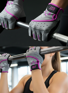 Gants de fitness demi-doigts avec logo personnalisé pour la musculation, la musculation en salle de sport et les sports de plein air - Évacuation de l'humidité, antidérapants, respirants - Product Image 6