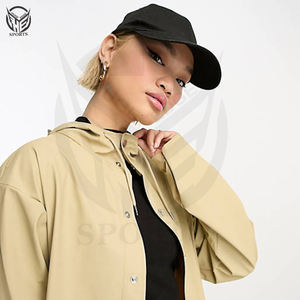 Chaqueta de lluvia Reversible con capucha personalizable de poliéster 100% para hombre, cuello levantado, logotipo bordado en la parte delantera, colores de invierno, tamaños personalizados - Product Image 4